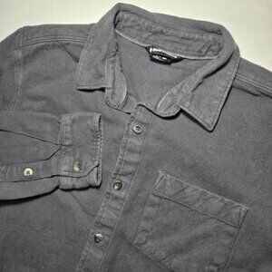 Black Diamond Project Long Sleeve Button Up Shirt Flannel Gray Men's Size Large